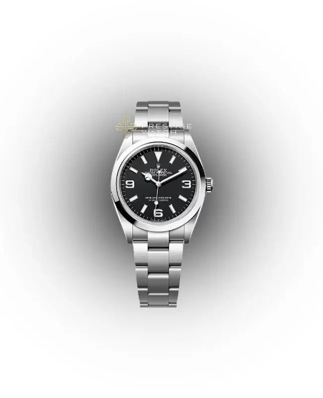 124270 Explorer I with black dial and Oystersteel case, 36mm, brand new condition.