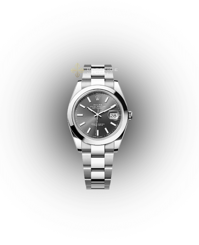 126300 Datejust 41 Oystersteel watch with slate dial and Oysterclasp bracelet, brand new condition.