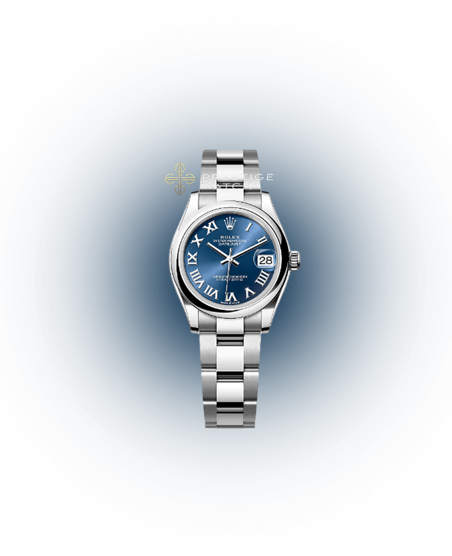 278240 Datejust 31 with blue Roman dial and oystersteel bracelet, brand new condition.